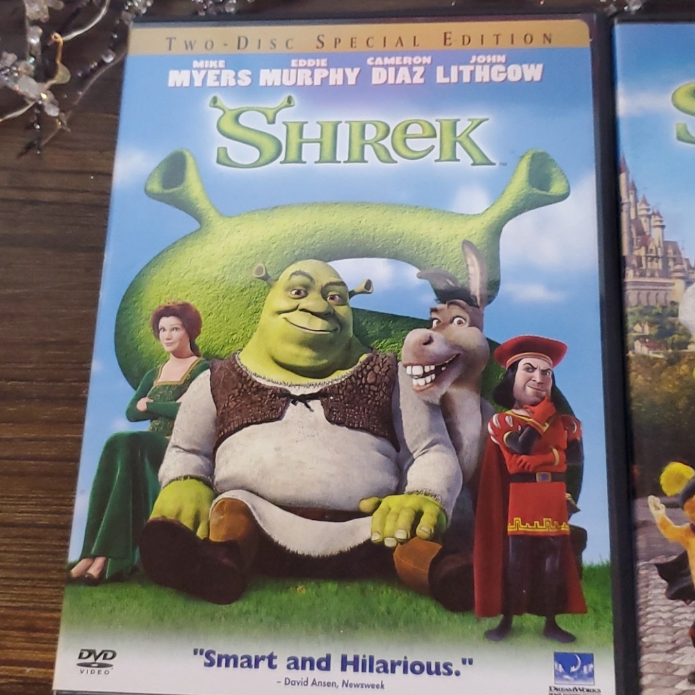 Shrek 1 and 2 DVD's